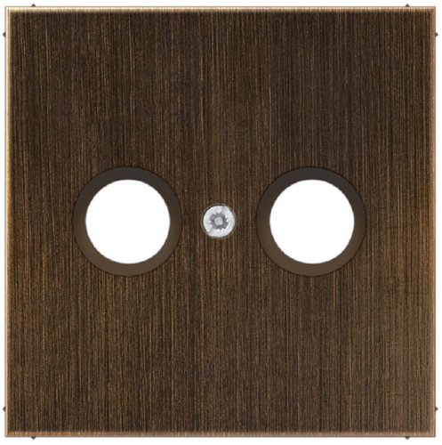 Лицевая панель Jung LS990 metal для 2-м. розетки TV+R античная латунь картинка